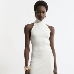 Karen Millen sleeveless viscose blend turtleneck Midaxi dress